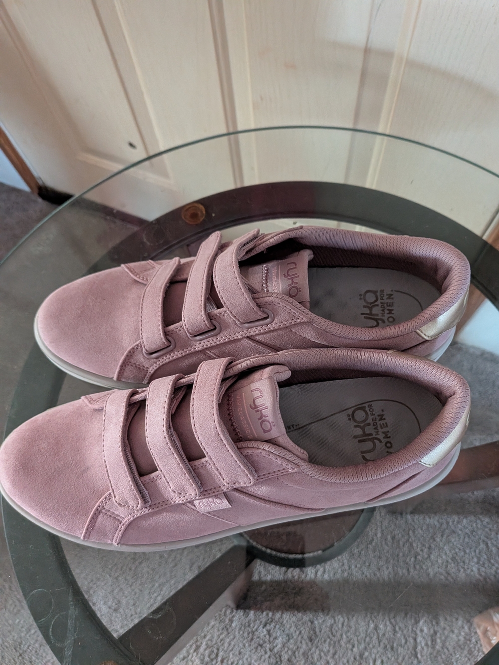 Ryka Pink Velcro Sneakers